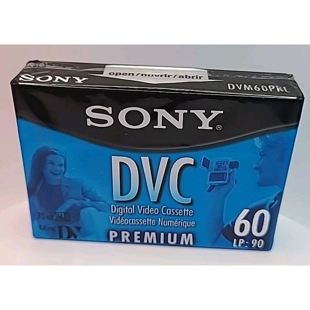 Sony Mini DV Premium Digital Video Cassette 60 LP 90 DVC DVM60PRL New Sealed